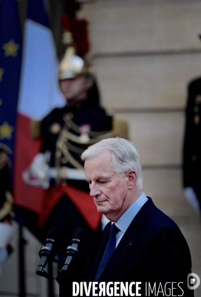 Passation de pouvoir entre Gabriel Attal et Michel Barnier