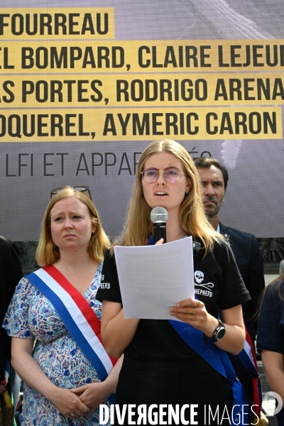 Rassemblement en soutien à Paul Watson, à Paris.