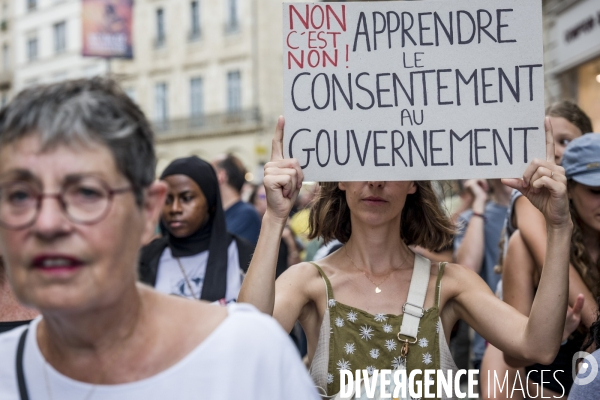 Montpellier, 07.09.2024. Manifestation contre  le coup de force de Macron 
