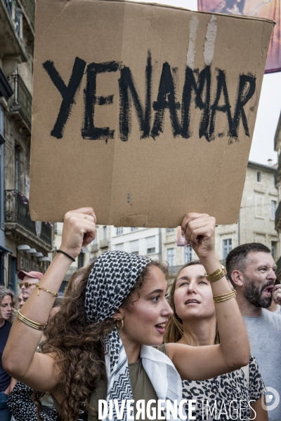 Montpellier, 07.09.2024. Manifestation contre  le coup de force de Macron 