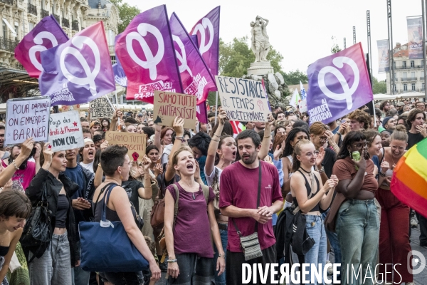 Montpellier, 07.09.2024. Manifestation contre  le coup de force de Macron 