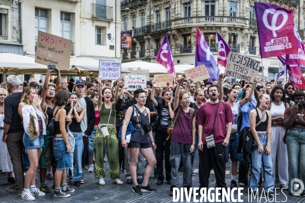 Montpellier, 07.09.2024. Manifestation contre  le coup de force de Macron 