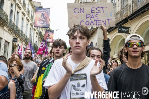 Montpellier, 07.09.2024. Manifestation contre  le coup de force de Macron 