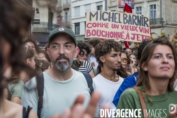 Montpellier, 07.09.2024. Manifestation contre  le coup de force de Macron 