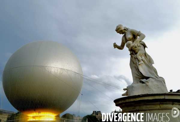 Vasque olympique dans le jardin des Tuileries