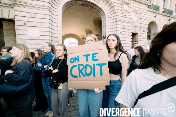 Rassemblement de soutien à Gisèle Pelicot, à Rennes 