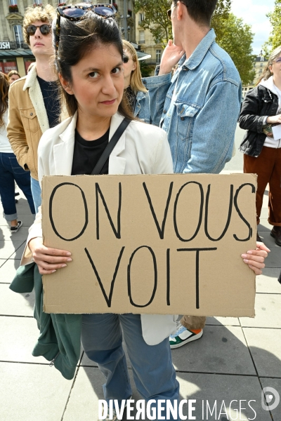 Rassemblement en soutien à Gisele Pelicot, à Paris.