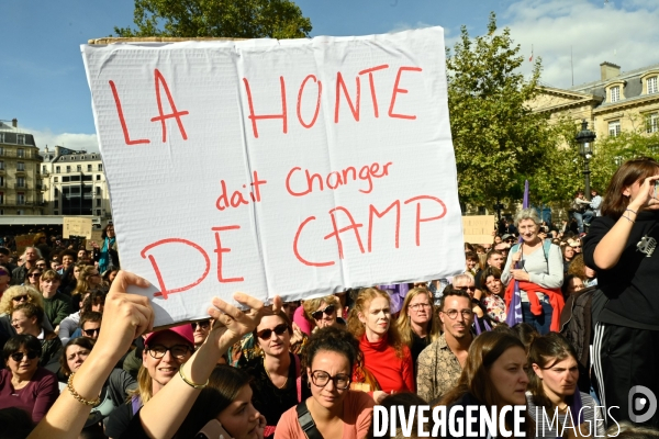 Rassemblement en soutien à Gisele Pelicot, à Paris.