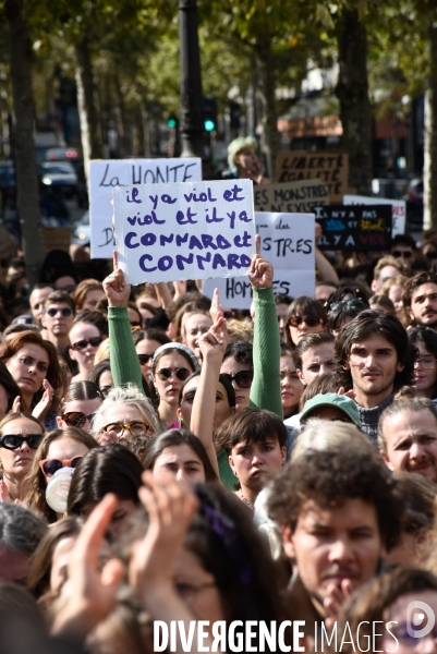 Rassemblement en soutien à Gisele Pelicot, à Paris.