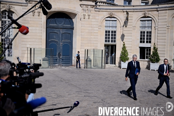 Derniere réunion de preparation pour le futur gouvernement Barnier