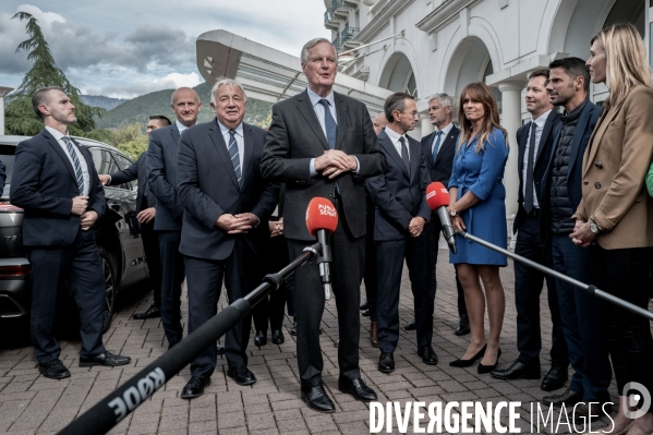 Michel Barnier Aux journées parlementaires LR.
