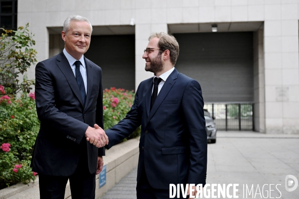 Cérémonie de passation de pouvoirs entre Bruno Le Maire et Antoine Armand