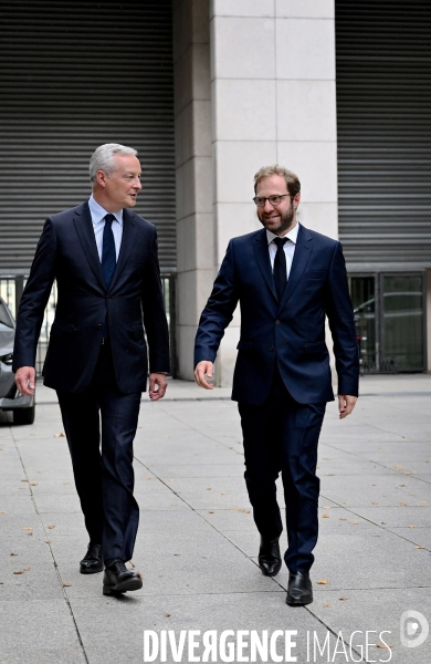 Cérémonie de passation de pouvoirs entre Bruno Le Maire et Antoine Armand