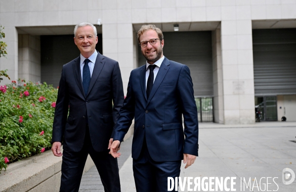 Cérémonie de passation de pouvoirs entre Bruno Le Maire et Antoine Armand