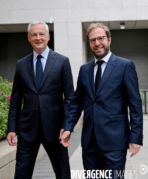 Cérémonie de passation de pouvoirs entre Bruno Le Maire et Antoine Armand