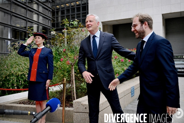 Cérémonie de passation de pouvoirs entre Bruno Le Maire et Antoine Armand