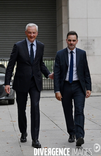 Cérémonie de passation de pouvoirs entre Bruno Le Maire et Laurent Saint Martin  