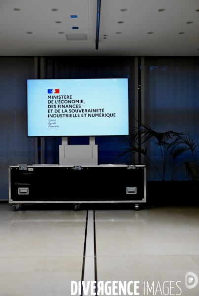 Cérémonie de passation de pouvoirs entre Bruno Le Maire,Laurent Saint Martin et Antoine Armand
