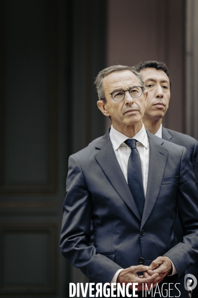 Passation de pouvoir entre Gerald Darmanin et Bruno Retailleau