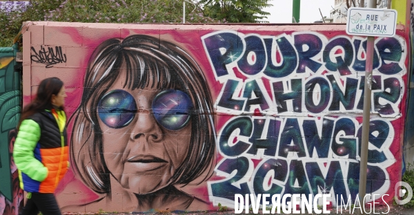 Une fresque pour porter le message de gisele pelicot