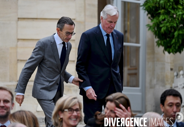 Bruno retailleau avec michel barnier  