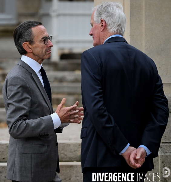Bruno retailleau avec michel barnier  