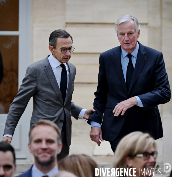 Bruno retailleau avec michel barnier  