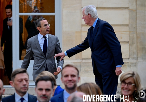 Bruno retailleau avec michel barnier  