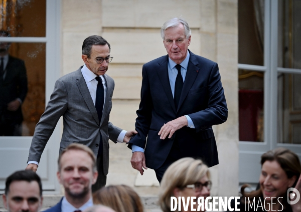 Bruno retailleau avec michel barnier  