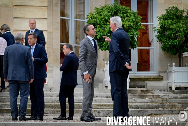 Bruno retailleau avec michel barnier  