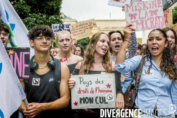 Manifestation du 01.10.2024 contre Macron et le gouvernement Barnier à Montpellier