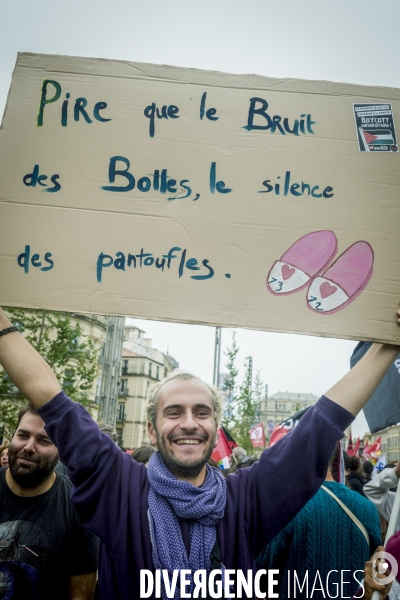 Manifestation du 01.10.2024 contre Macron et le gouvernement Barnier à Montpellier