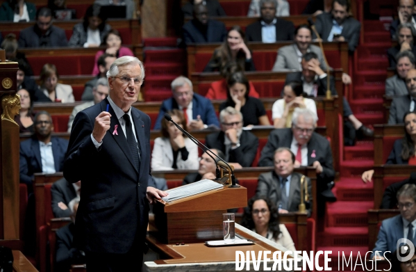 Michel Barnier prononce sa déclaration de politique générale