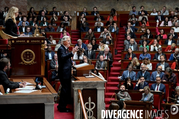 Michel Barnier prononce sa déclaration de politique générale