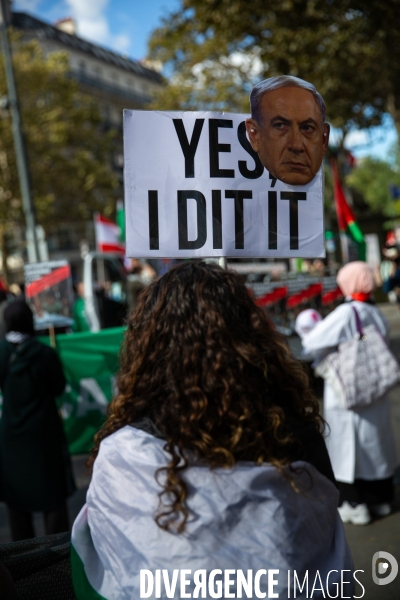 Manifestation en solidarité avec les peuples palestiniens et libanais