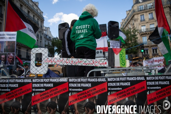 Manifestation en solidarité avec les peuples palestiniens et libanais