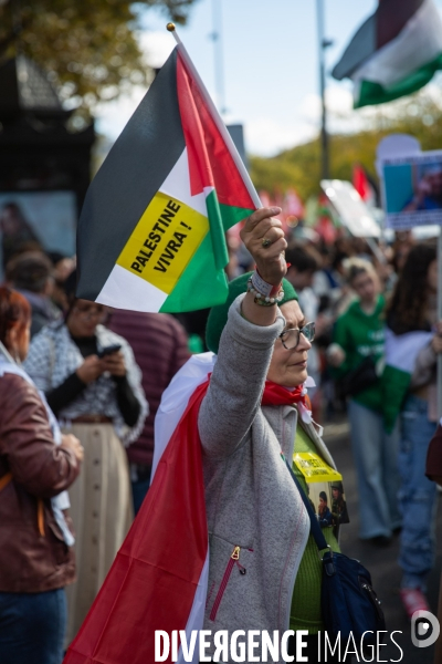 Manifestation en solidarité avec les peuples palestiniens et libanais