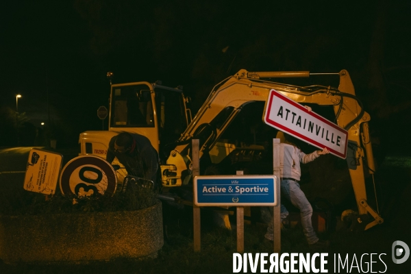 Inversion de panneaux de communes par les Jeunes Agriculteurs
