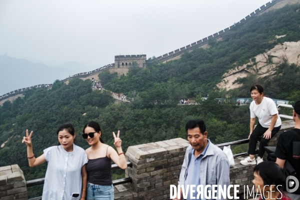 Touristes chinois sur la Grande Muraille de Chine