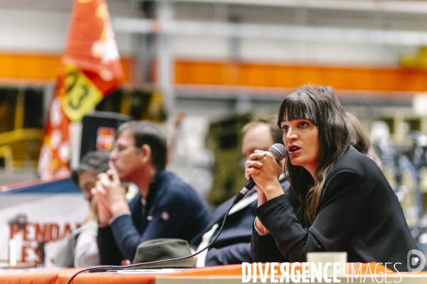 Conference debat à l Usine occupee de MA France Aulnay