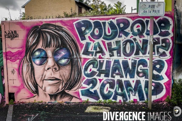 Fresque en soutien à Gisele Pelicot