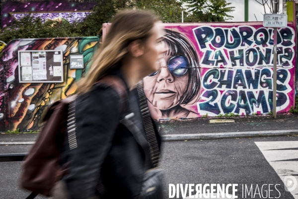 Fresque en soutien à Gisele Pelicot