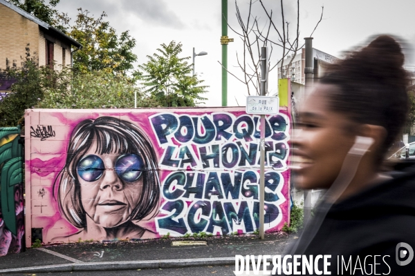 Fresque en soutien à Gisele Pelicot