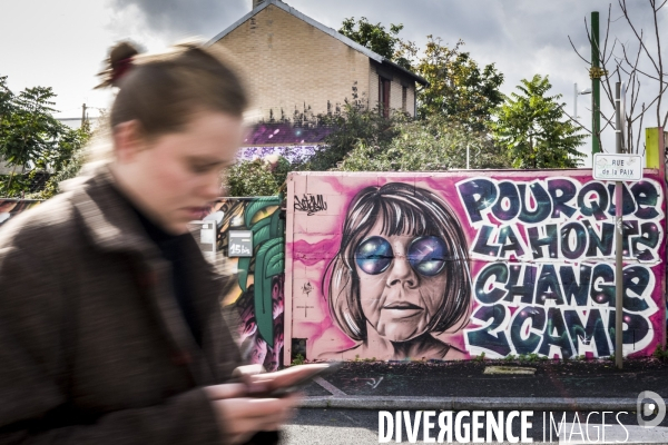 Fresque en soutien à Gisele Pelicot