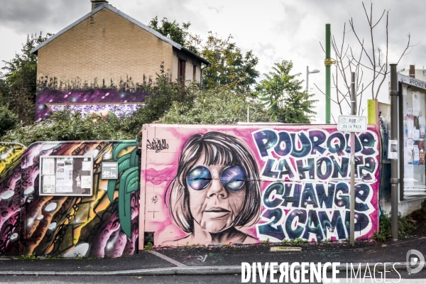 Fresque en soutien à Gisele Pelicot