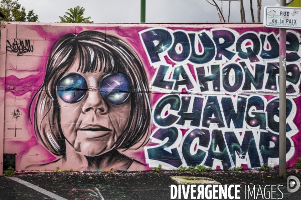 Fresque en soutien à Gisele Pelicot
