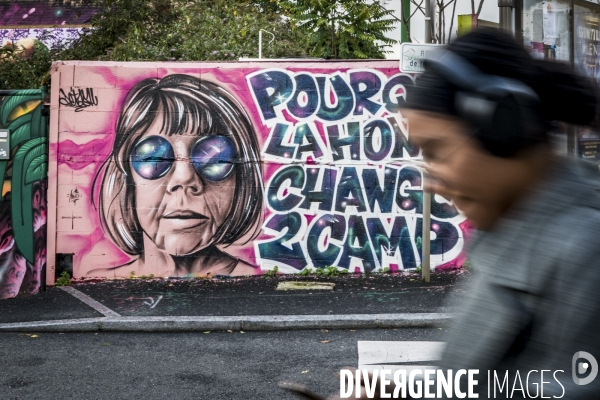 Fresque en soutien à Gisele Pelicot