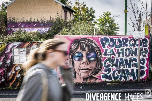 Fresque en soutien à Gisele Pelicot