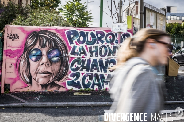 Fresque en soutien à Gisele Pelicot