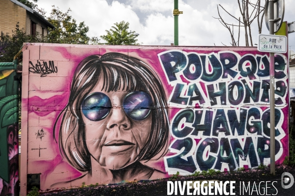 Fresque en soutien à Gisele Pelicot